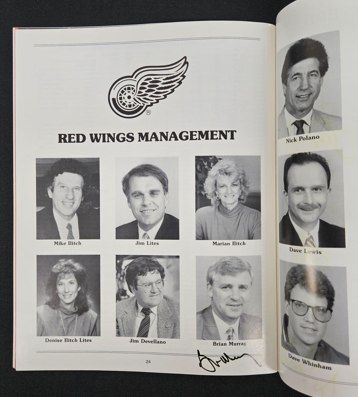 Detroit Red Wings Signed Program 22 Autos JSA ZZ *Read*