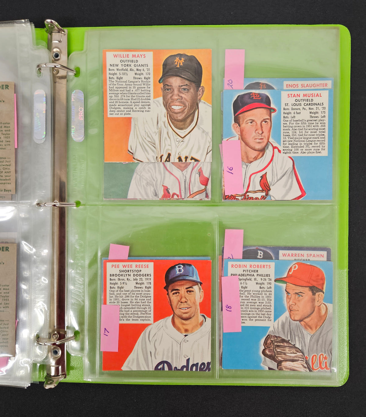 1952 Red Man Baseball Complete Set (52/52) G to EX No Tabs