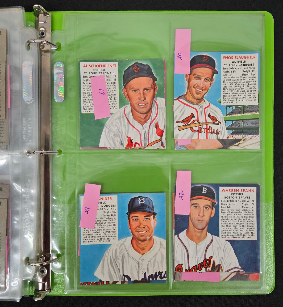 1952 Red Man Baseball Complete Set (52/52) G to EX No Tabs