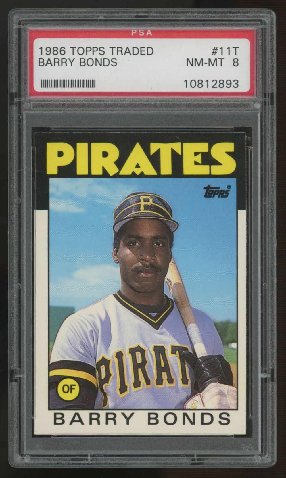 1986 Topps Traded Barry Bonds RC #11T PSA 8 *893
