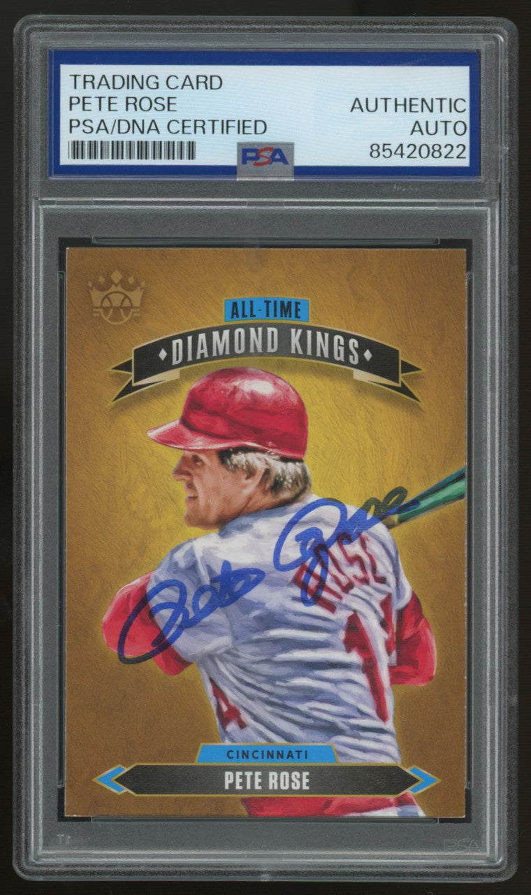 2020 Diamond Kings Pete Rose Signed Autographed Card #ATDK-14 PSA Auth