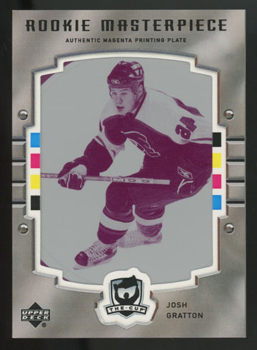 2005-06 UD The Cup Josh Gratton RC Masterpiece Magenta Printing Plate 1/1 #239