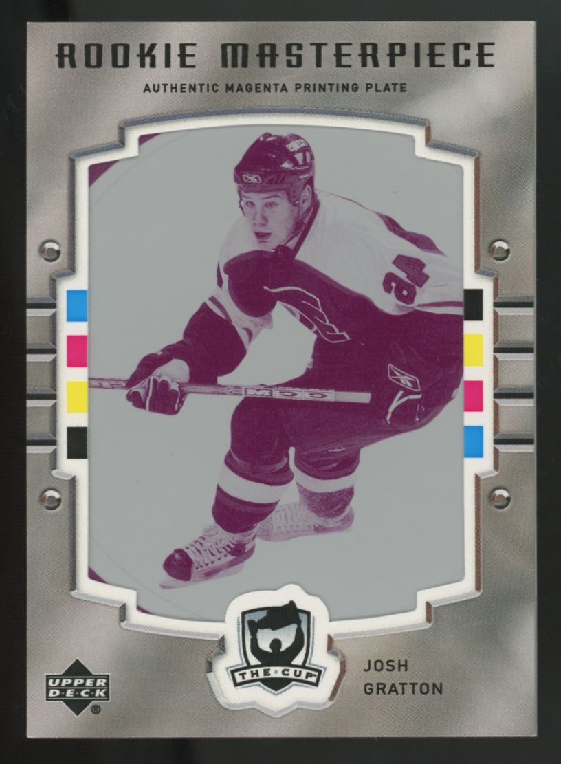 2005-06 UD The Cup Josh Gratton RC Masterpiece Magenta Printing Plate 1/1 #239