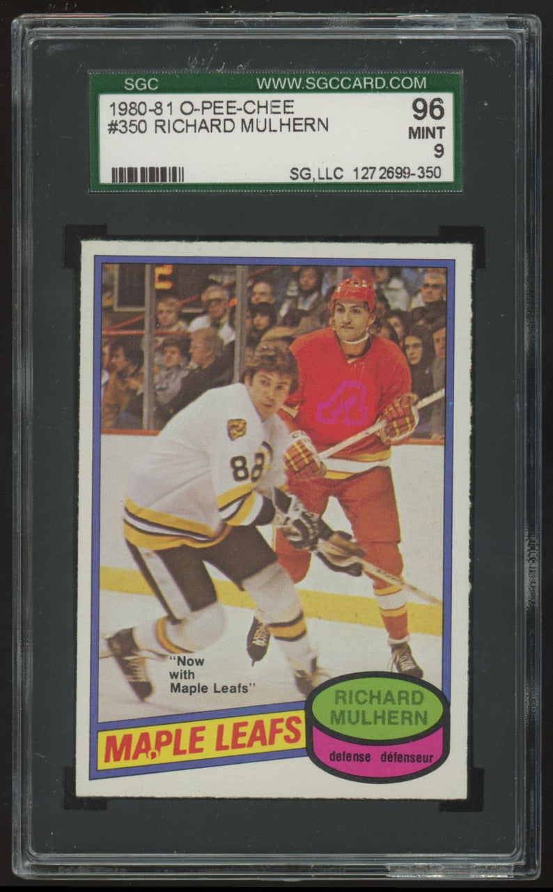 1980-81 O-Pee-Chee Richard Mulhern #350 SGC 9