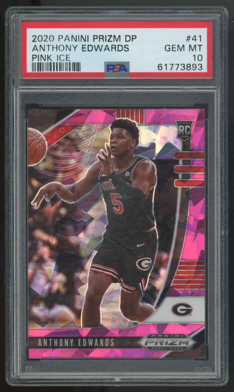 2020 Panini Prizm Draft Anthony Edwards RC Pink Ice #41 PSA 10