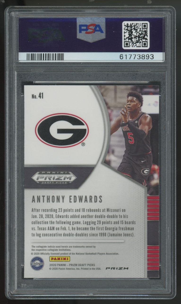2020 Panini Prizm Draft Anthony Edwards RC Pink Ice #41 PSA 10