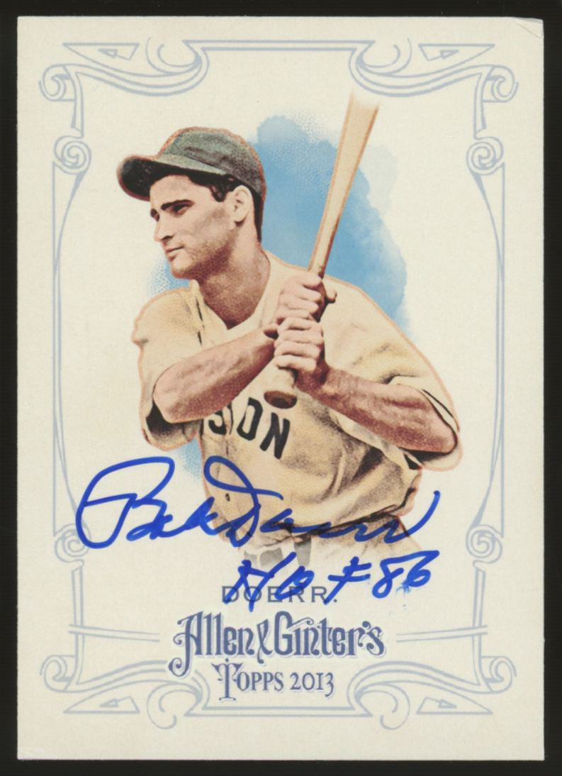 2013 Allen & Ginter Bobby Doerr #19 Signed Autographed Card JSA