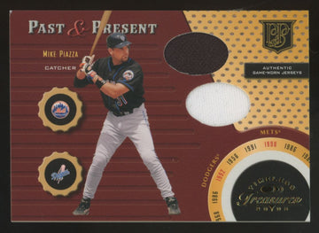 2003 Timeless Treasures Mike Piazza Past & Present Dual Patch /100 #PP-6