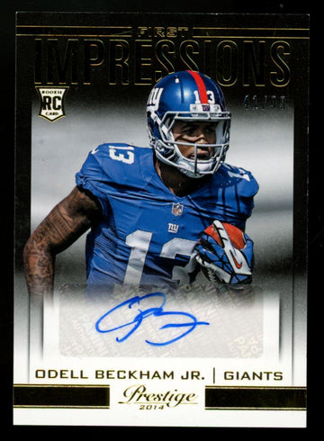 2014 Panini Prestige Odell Beckham Jr. RC First Impressions Auto /99 #FIOB