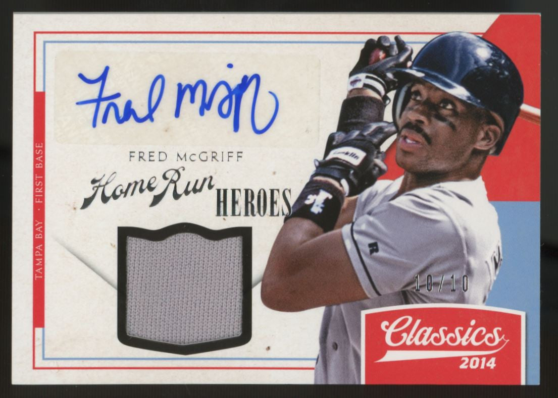 2014 Classics Fred McGriff Home Run Heroes Patch Auto /10 #12