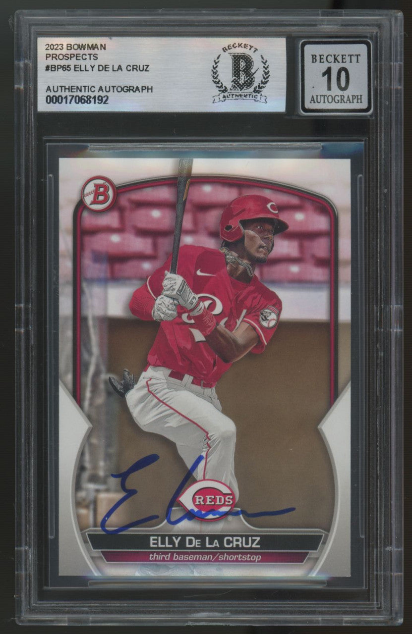 2023 Bowman Baseball Elly De La Cruz Prospect #BP-65 Signed Auto BAS
