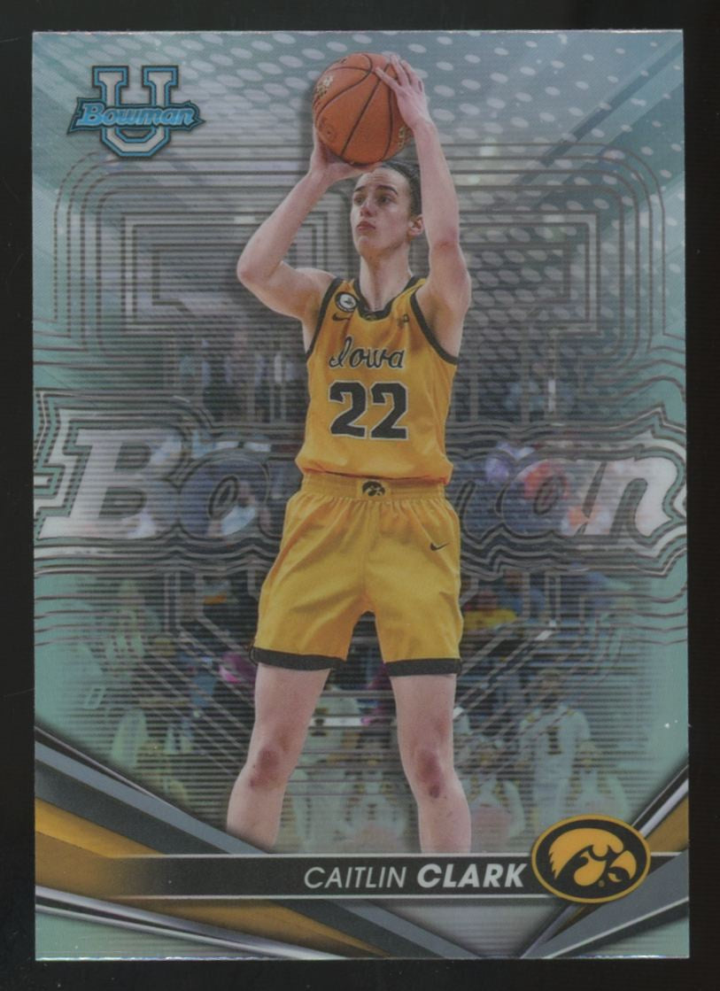 2022-23 Bowman's Best University Caitlin Clark Refractor #50