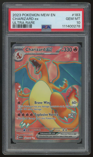 2023 Pokemon Charizard ex 151 Ultra Rare #183 PSA 10 (B)