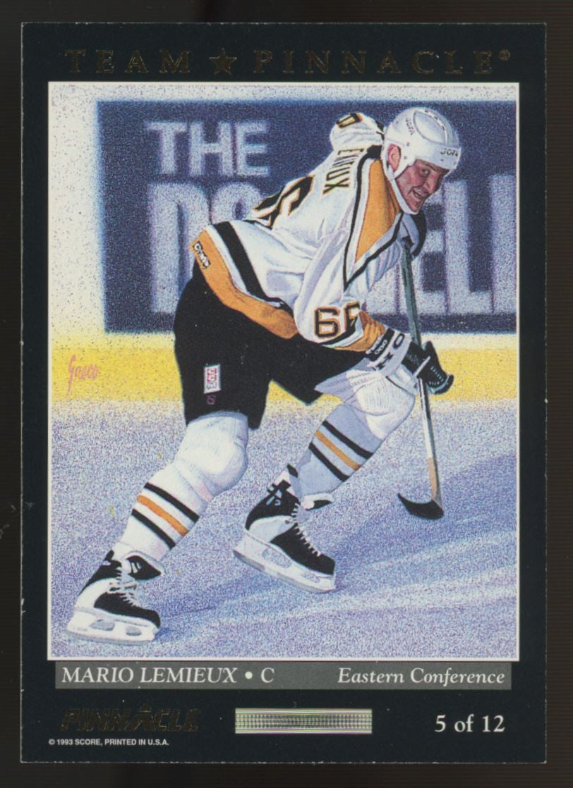 1993-94 Pinnacle Wayne Gretzky Mario Lemieux Team Pinnacle #5