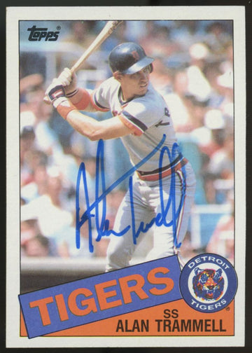 1985 Topps Alan Trammell #690 Signed Autographed Card JSA