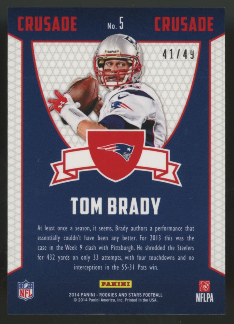 2014 Panini Crusade Tom Brady Purple /49 #5