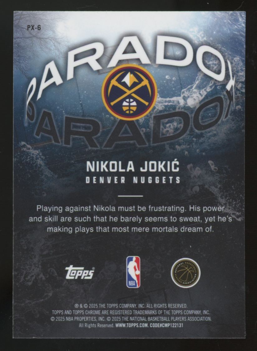 2025-26 Topps Chrome Nikola Jokic Paradox SSP #PX-6