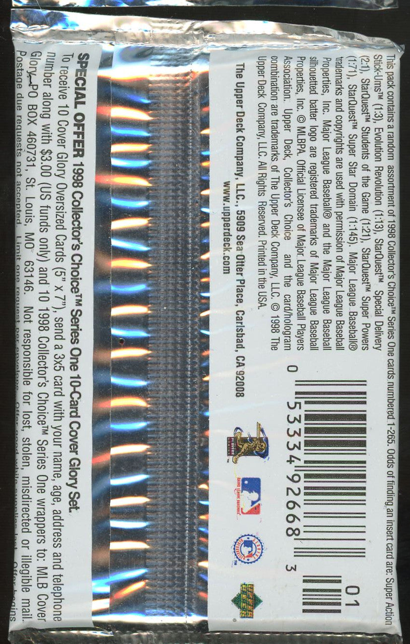 1998 Collector's Choice Series 1 Baseball Lot of 19 Sealed Packs
