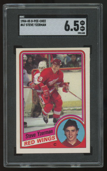 1984-85 O-Pee-Chee Steve Yzerman RC #67 SGC 6.5