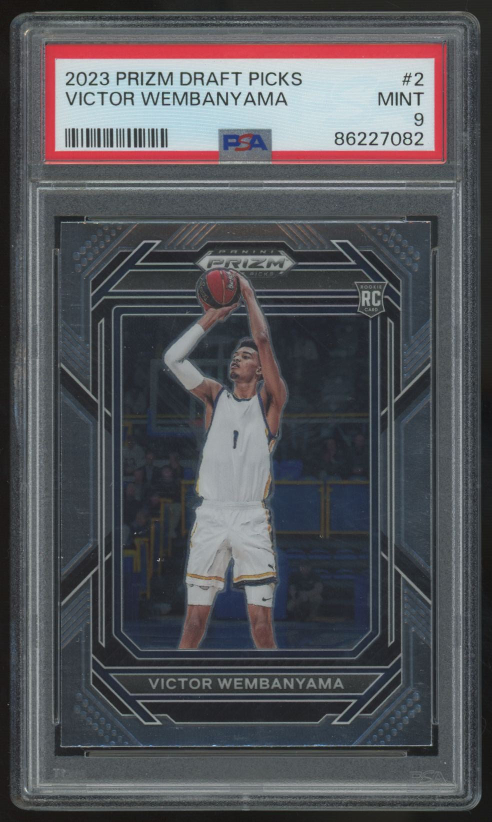 2023-24 Panini Prizm Draft Picks Victor Wembanyama RC #2 PSA 9 *082