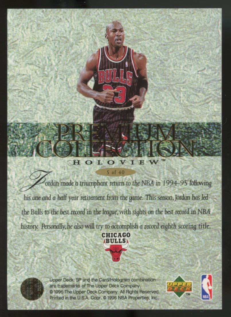 1995-96 Upper Deck SP Michael Jordan Premium Collection Holoview #5