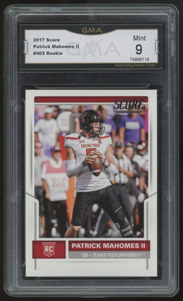 2017 Score Patrick Mahomes RC GMA 9