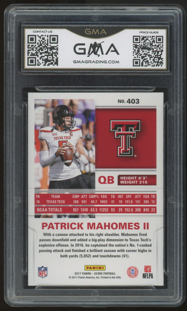2017 Score Patrick Mahomes RC GMA 9