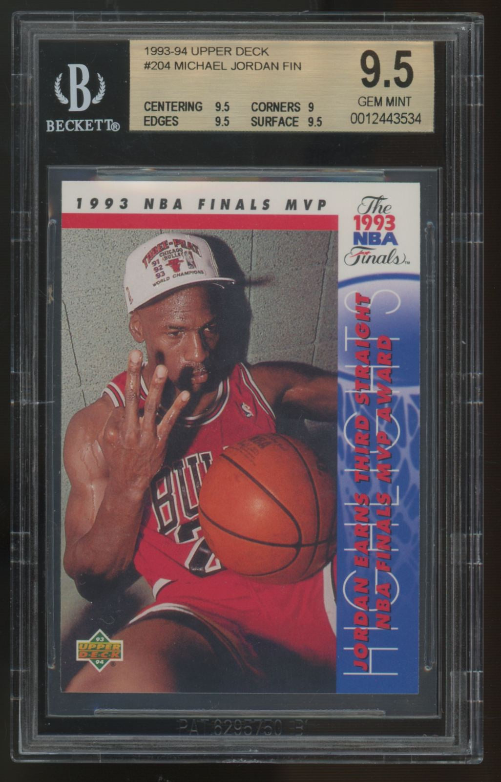 1993-94 Upper Deck Michael Jordan NBA Finals MVP #204 BGS 9.5