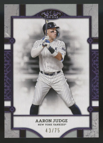 2024 Topps Tier One Aaron Judge Tier Two Purple Foil /75 #53