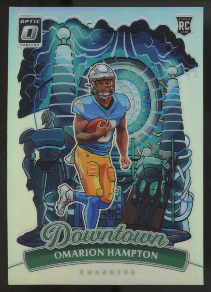 2025 Panini Donruss Optic Omarion Hampton RC Downtown Prizm SSP #16