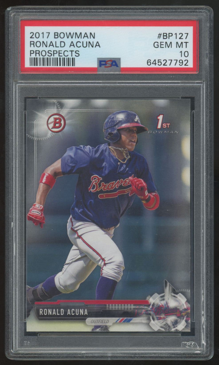 2017 Bowman Ronald Acuna Jr. 1st Prospects #BP127 PSA 10