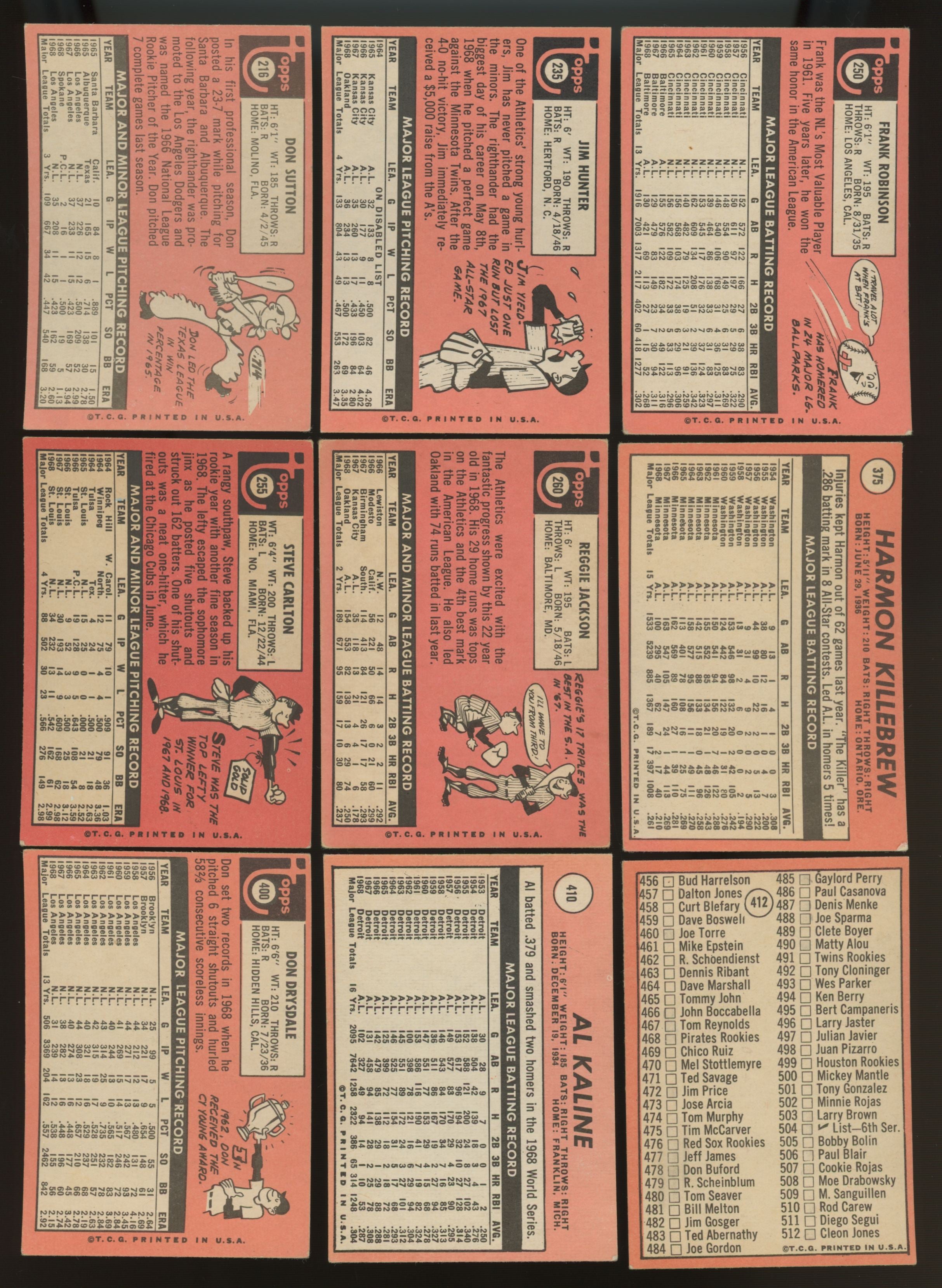 1969 Topps Baseball Complete Set (664) VG-EX w/ Wax Wrapper