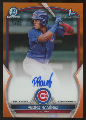 2023 Bowman Chrome Pedro Ramirez 1st Orange Refractor Auto /25 #CPA-PR