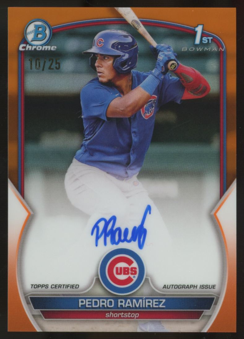 2023 Bowman Chrome Pedro Ramirez 1st Orange Refractor Auto /25 #CPA-PR