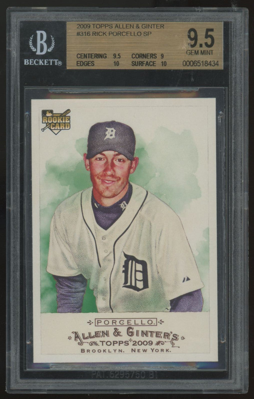 2009 Topps Allen & Ginter Rick Porcello RC SP #316 BGS 9.5