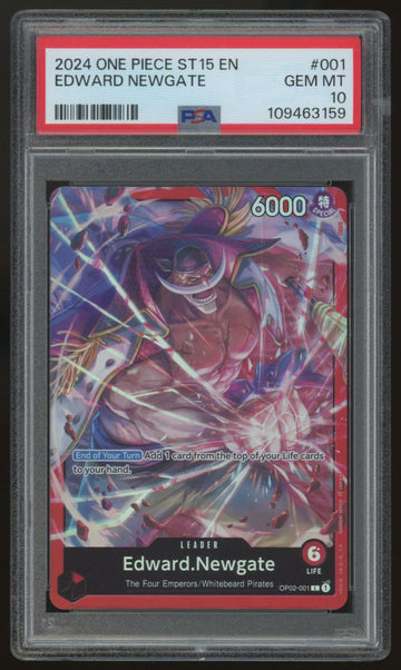 2024 One Piece Edward Newgate ST15 Leader #001 PSA 10
