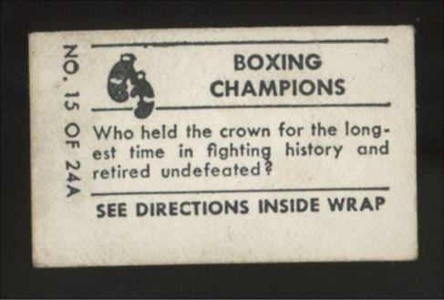 1948 Topps Magic Joe Louis Boxing Champions #15 Good