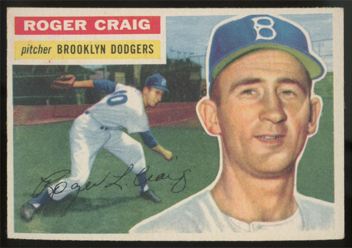1956 Topps Roger Craig White Back #63 EX