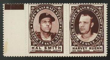 1961 Topps Hal Smith / Harvey Kuenn Stamp Panel VG