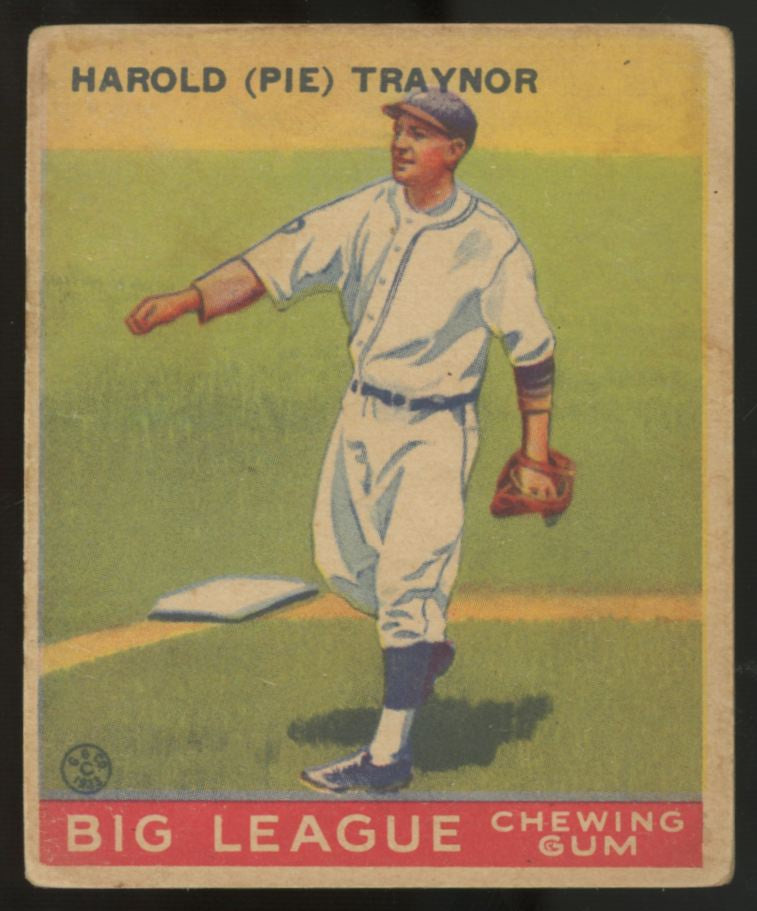 1933 Goudey Harold "Pie" Traynor #22 VG