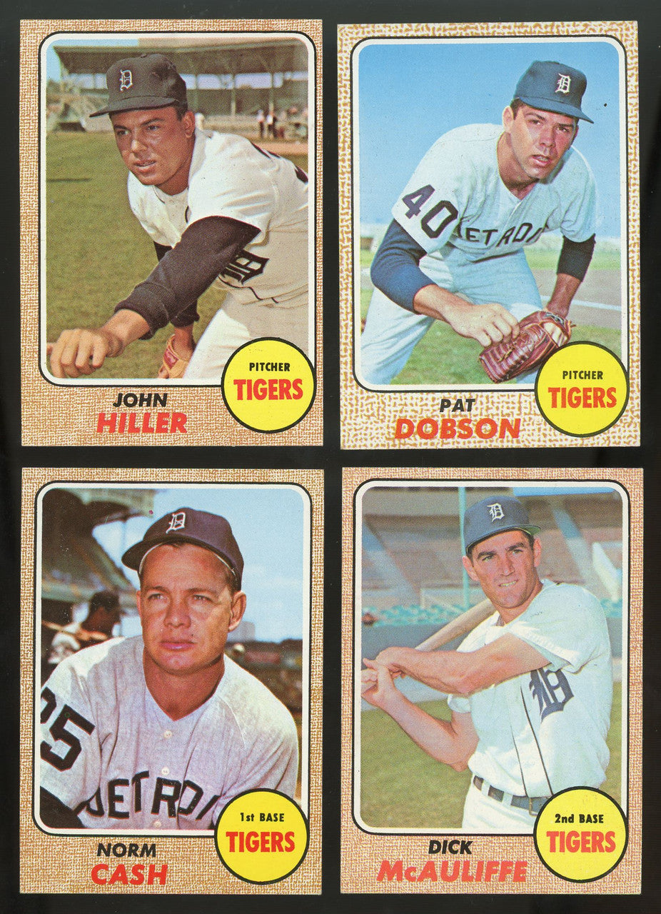 1968 Topps Detroit Tigers Team Set (20) Kaline McLain EX/MT-NM