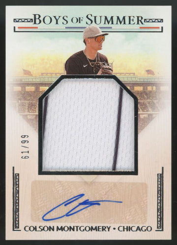 2024 Panini Boys Of Summer Colson Montgomery Jumbo Prospect Patch Auto /99