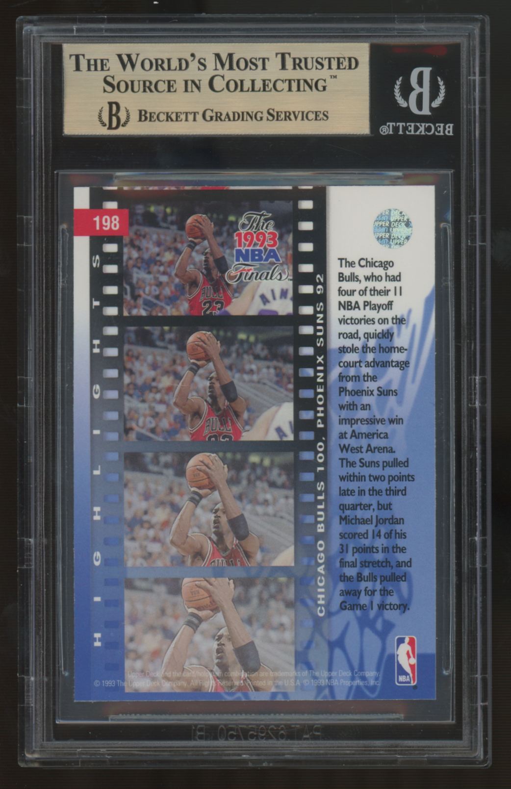 1993-94 Upper Deck Michael Jordan NBA Finals #198 BGS 9.5