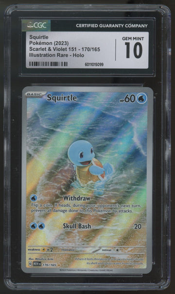 2023 Pokemon Squirtle 151 Illustration Rare #170 CGC 10