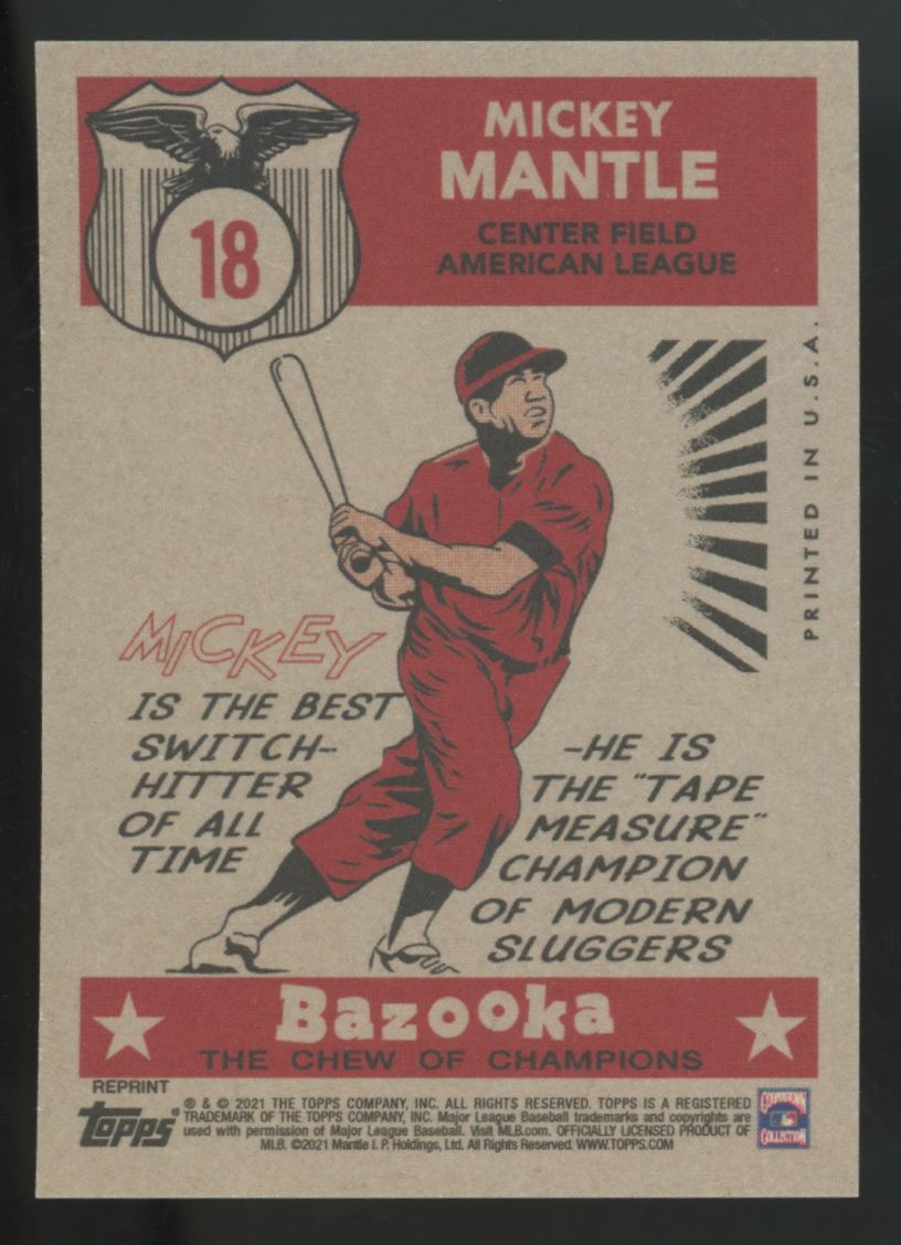 2021 Topps Mickey Mantle 1959 All Star Reprint /15 #18