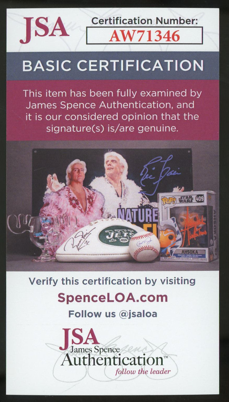 Billy Martin Signed Autographed Index Card JSA