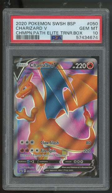 2020 Pokemon Charizard V Champion's Path Promo #050 PSA 10 (F)