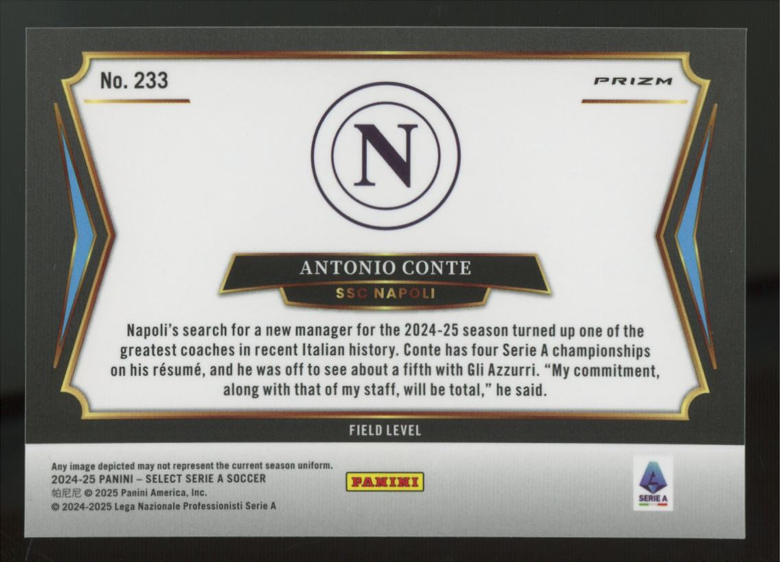 2024/25 Select Serie A Antonio Conte Field Level Green Ice  #233