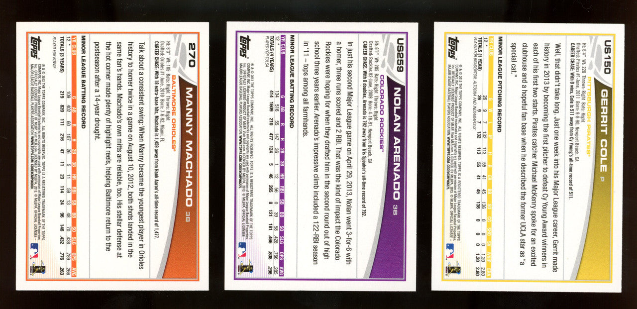 2013 Topps Baseball Complete Set with Update Set - Mint in Sheets and Album