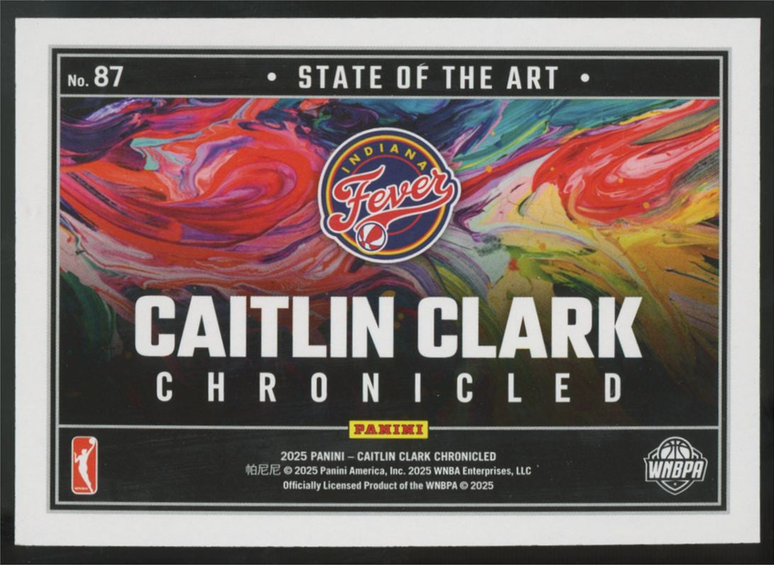 2025 Panini Caitlin Clark Chronicled State Of The Art Refractor #87